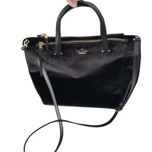 Kate Spade Black Velvet Mini Kona Satchel